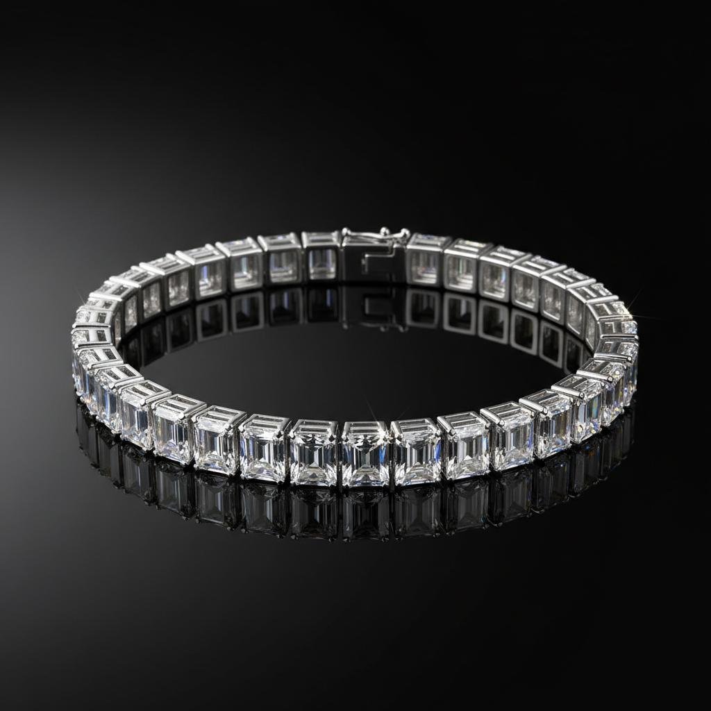 Emerald Cut Tennis Bracelet