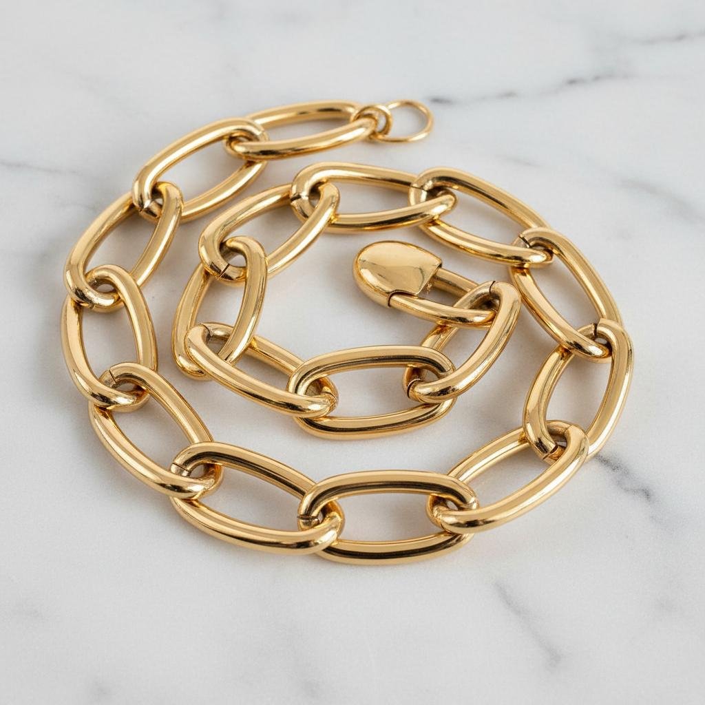 Gold Chain Link Necklace