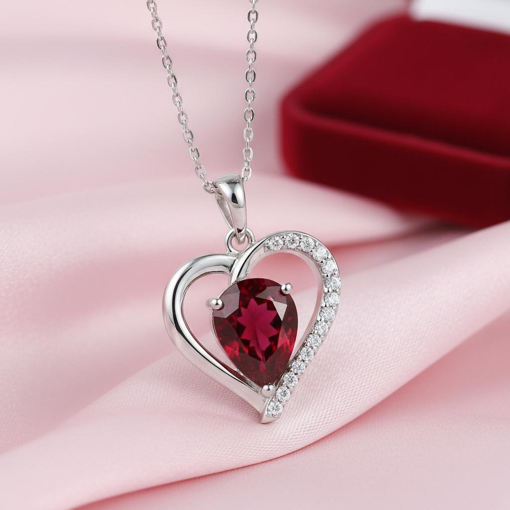 Ruby Heart Pendant